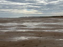 Looking back at St Mary's Lighthouse